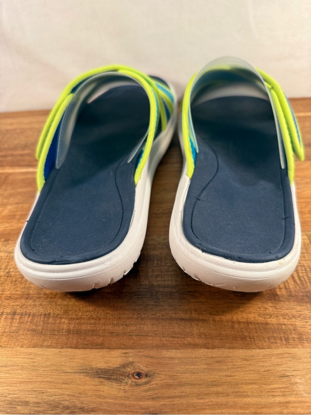 Lands End Slip-on Women's Water Sandals, Blue/Turquoise/Lime Green Size 9.5 NWT - Picture 7 of 11